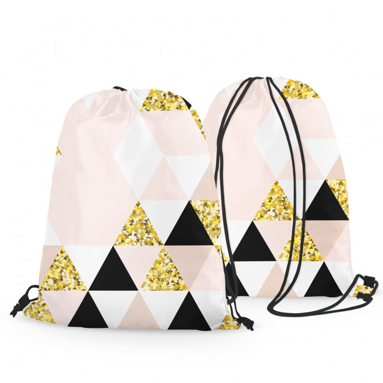 Backpack Golden kaleidoscope - an abstract geometric glamour composition 147396 additionalImage 3