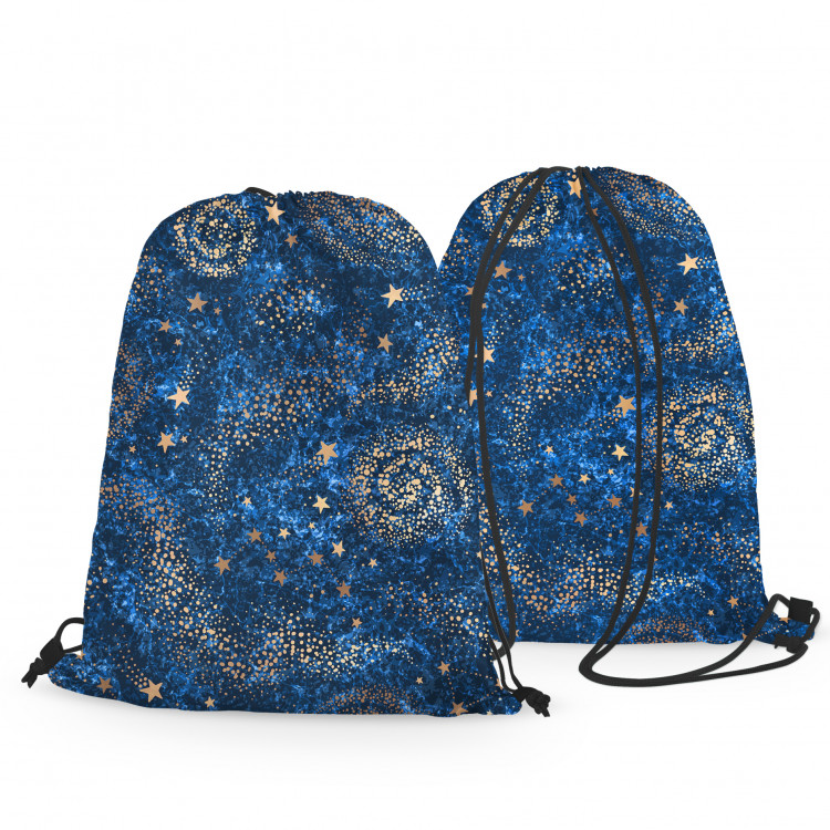Backpack Starry sky - abstract blue motif with gold accents 147596 additionalImage 2