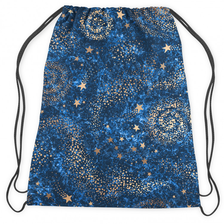 Backpack Starry sky - abstract blue motif with gold accents 147596 additionalImage 3