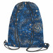 Backpack Starry sky - abstract blue motif with gold accents 147596