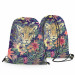 Backpack Cheetah in the leaves - wild animal, floral print in watercolour style 147696 additionalThumb 3