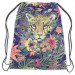 Backpack Cheetah in the leaves - wild animal, floral print in watercolour style 147696 additionalThumb 2