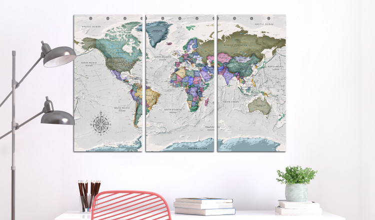 Decorative Pinboard World Destinations (3 Parts) [Cork Map] 107207 additionalImage 8