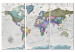 Decorative Pinboard World Destinations (3 Parts) [Cork Map] 107207 additionalThumb 2