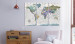 Decorative Pinboard World Destinations (3 Parts) [Cork Map] 107207 additionalThumb 3