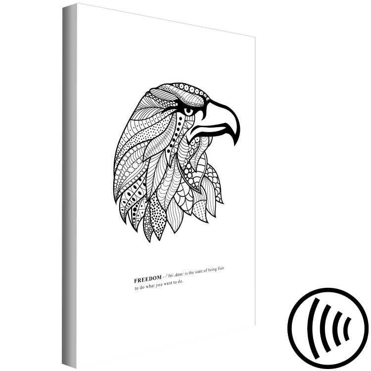 Canvas Graphic eagle - patterned bird with the word ''Freedom'' in black 117507 additionalImage 6