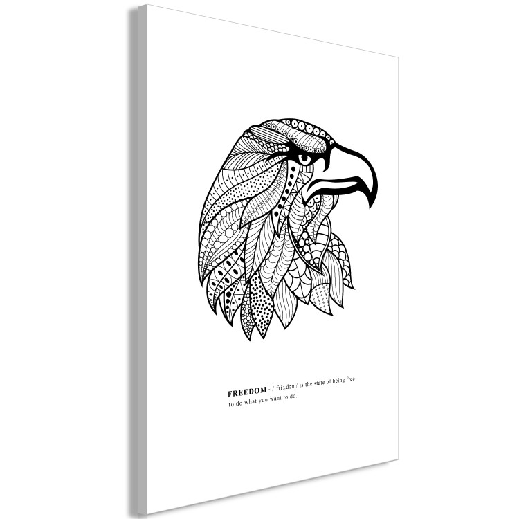Canvas Graphic eagle - patterned bird with the word ''Freedom'' in black 117507 additionalImage 2