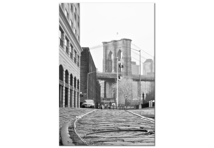 Canvas Brooklyn Bridge - an landmark of New York and architecture in the USA 118007