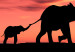 Canvas Wandering elephants seen through an open window - African landscape 125007 additionalThumb 5
