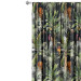 Decorative Curtain In the jungle - palm trees, tiger and monkey on dark background 147307 additionalThumb 7