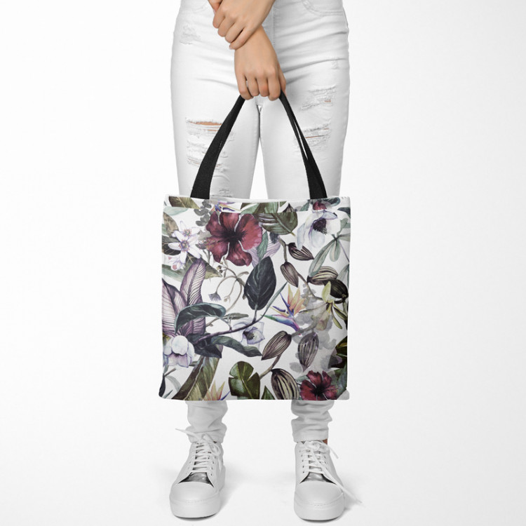 Shopping Bag Oriental plants - branches, leaves and flowers in watercolour style 147607 additionalImage 2