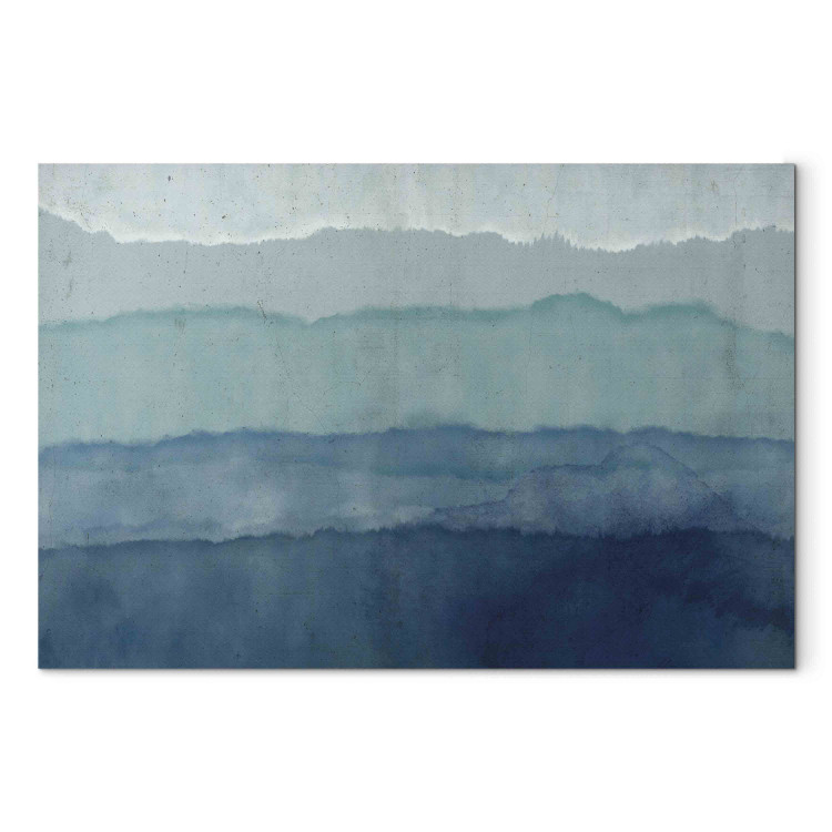 Canvas Harmony of Waves - Nautical Abstraction With Blue Watercolors 151207