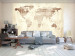 Wall Mural Old Map - Map with Retro-Style Continents and Illuminations 60107