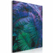 Paint by Number Kit Ultraviolet - Large Two-Color Palm Leaves on a Black Background 146217 additionalThumb 6