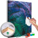 Paint by Number Kit Ultraviolet - Large Two-Color Palm Leaves on a Black Background 146217