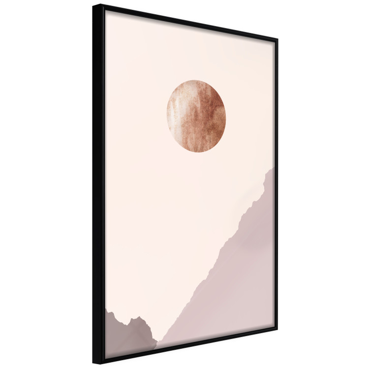 Poster Mountain Planet - abstract circle above mountains against a bright cosmos 129727 additionalImage 11