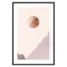 Poster Mountain Planet - abstract circle above mountains against a bright cosmos 129727 additionalThumb 15