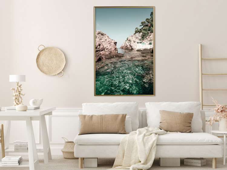 Poster Rocks in the Balearic Islands - Seascape With Houses in the Background 145337 additionalImage 9