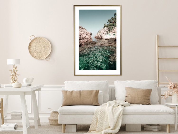Poster Rocks in the Balearic Islands - Seascape With Houses in the Background 145337 additionalImage 11
