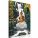Paint by Number Kit Levitating Buddha - Meditating Figure in Front of a Waterfall and a Forest 146537 additionalThumb 6