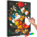 Paint by Number Kit Baroque Nature - Sumptuous Bouquet of Colorful Flowers against a Dark Background 147337 additionalThumb 7