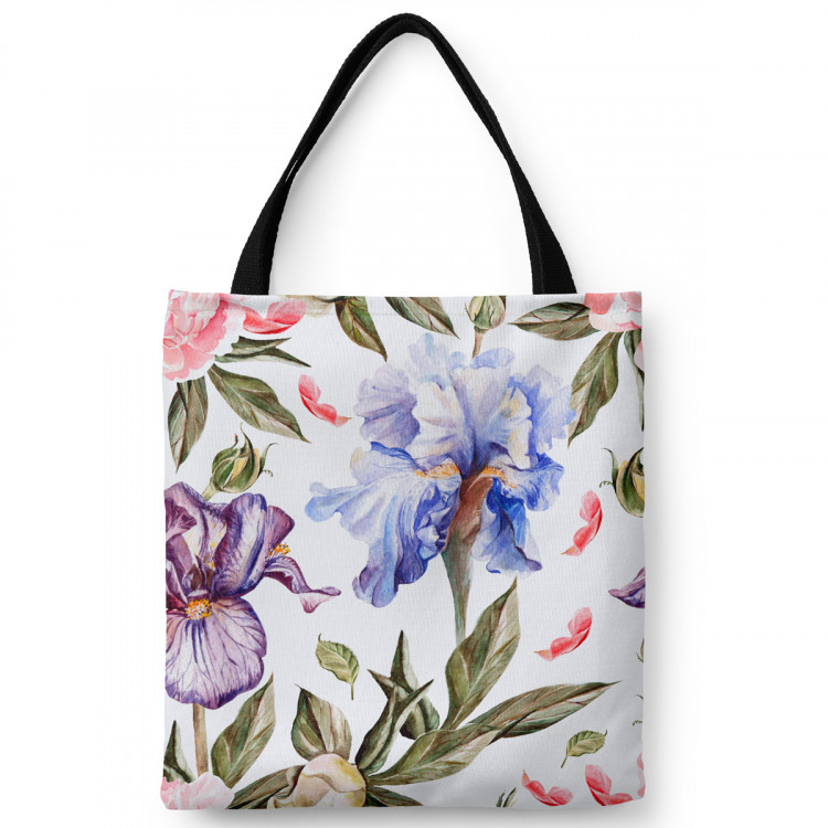 Shopping Bag Morning among the irises - a plant composition in cottagecore style 147537