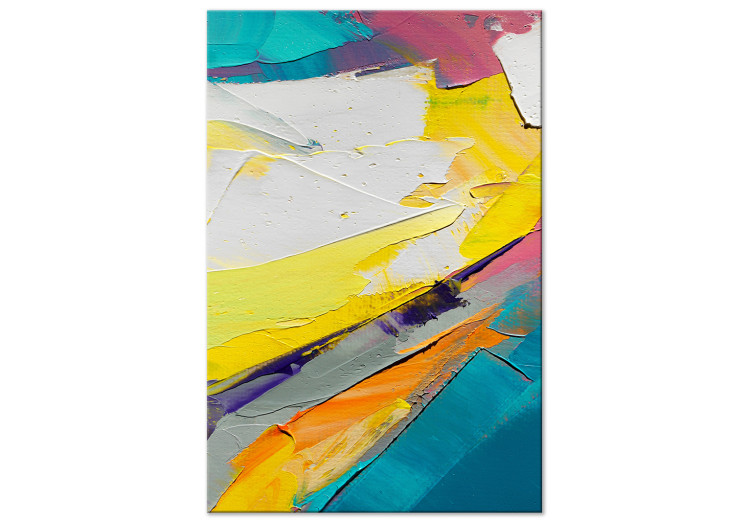 Canvas Abstract Colors - Colorful Composition Applied With a Spatula 149837