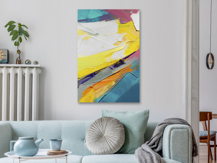 Canvas Abstract Colors - Colorful Composition Applied With a Spatula 149837 additionalImage 3