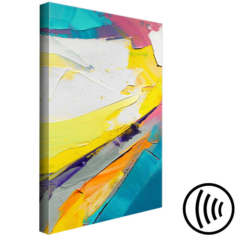 Canvas Abstract Colors - Colorful Composition Applied With a Spatula 149837 additionalImage 6