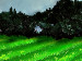 Canvas Rural idyll - green field landscape on the background of a blue sky 49737 additionalThumb 3