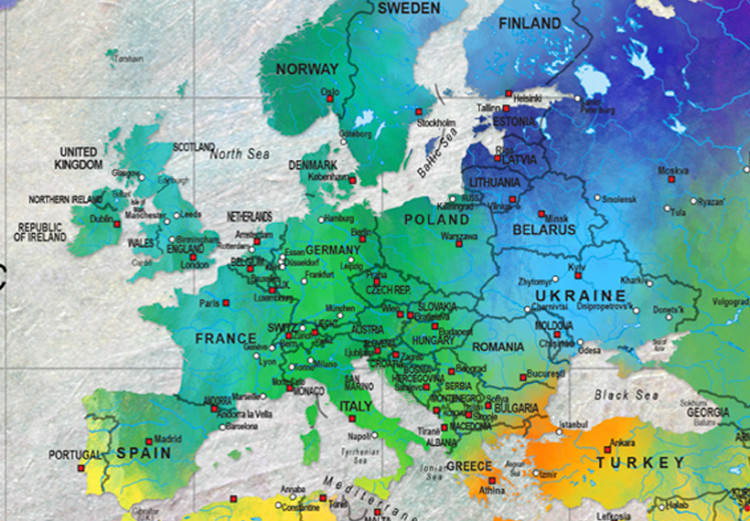 Cork Pinboard World Map: Rainbow Gradient [Cork Map] 96137 additionalImage 6