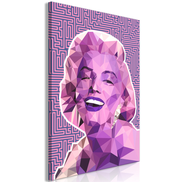 Canvas Merlin Monroe - geometric composition in the pop art style 125347 additionalImage 2
