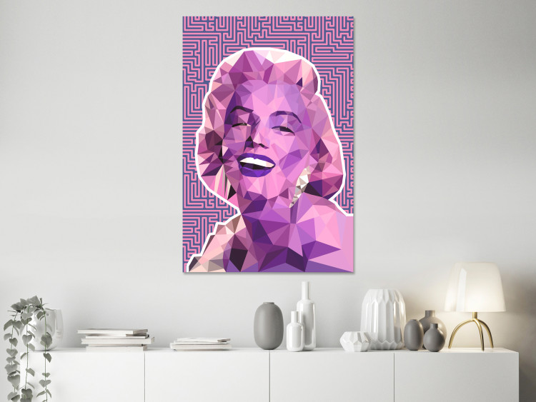 Canvas Merlin Monroe - geometric composition in the pop art style 125347 additionalImage 3