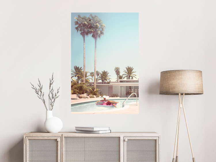 Poster Palm Trees - Holiday Relaxation at the Swimming Pool Amid a Sunny Breeze 144347 additionalImage 2