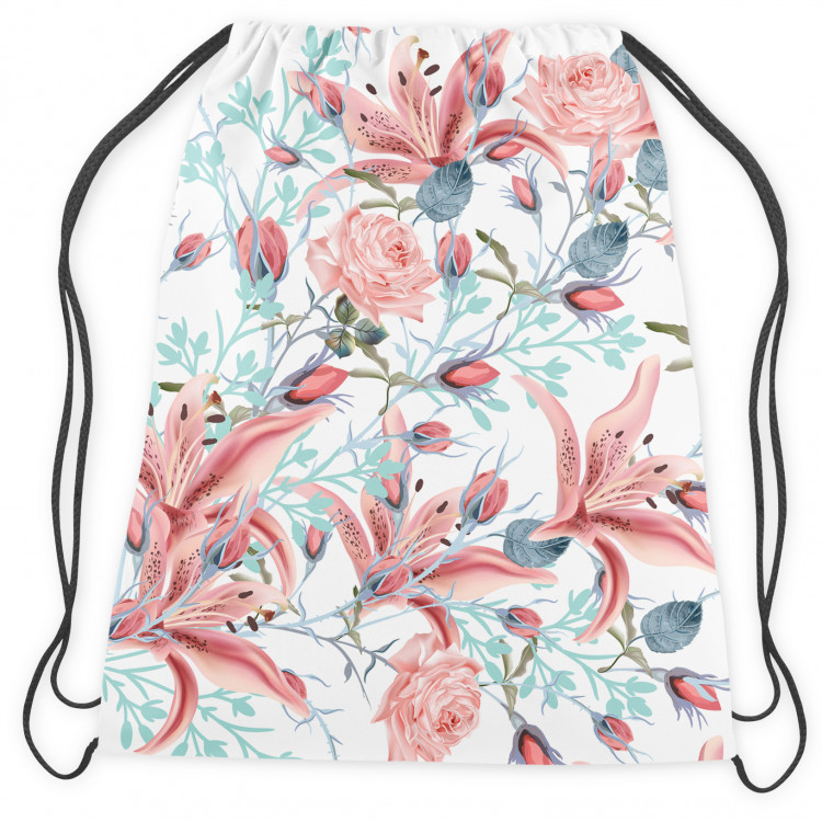 Backpack In bloom - bush motif with red flowers, on a light background 147547 additionalImage 3