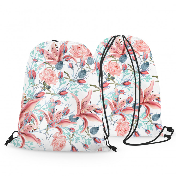 Backpack In bloom - bush motif with red flowers, on a light background 147547 additionalImage 2