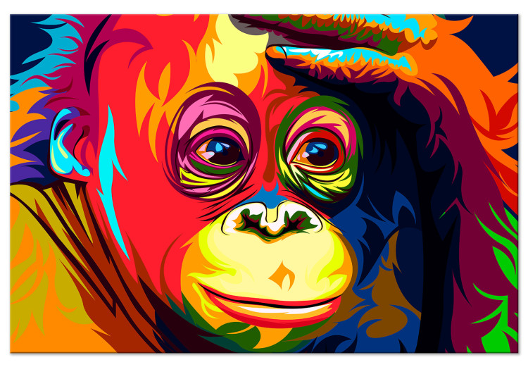 Canvas Colourful Orangutan (1 Part) Wide 108257