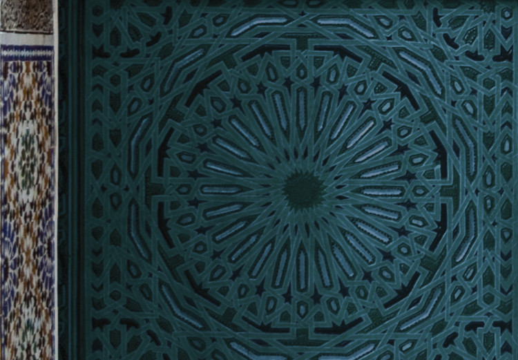 Canvas Moroccan, turquoise doors - a photograph of ethnic architecture 124957 additionalImage 4
