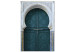 Canvas Moroccan, turquoise doors - a photograph of ethnic architecture 124957