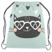Backpack Cat in love - animal and hearts held in shades of white and black 147357 additionalThumb 2