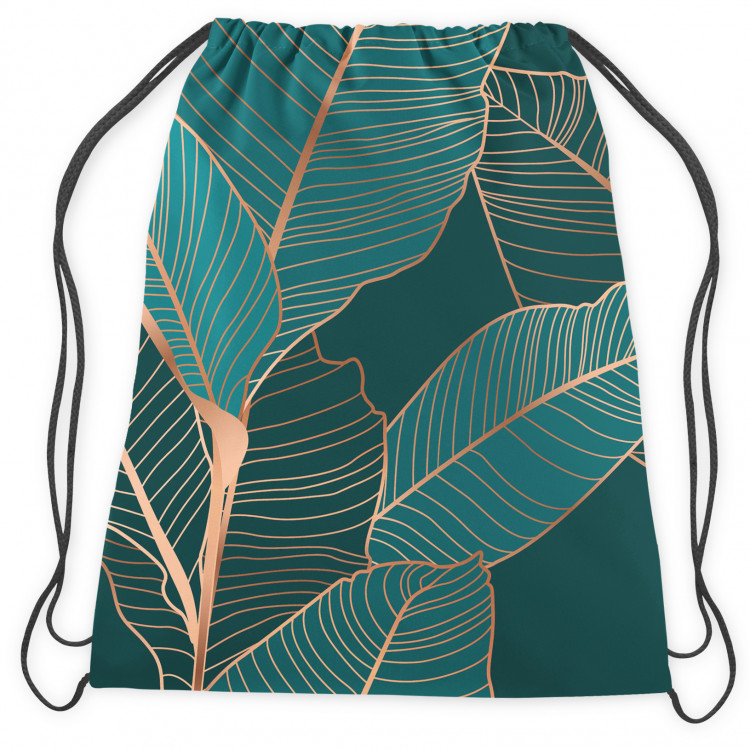 Backpack Noble ficus - a botanical glamour composition with gold pattern 147457 additionalImage 2