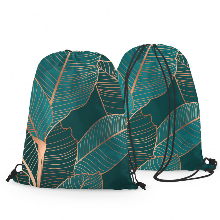 Backpack Noble ficus - a botanical glamour composition with gold pattern 147457 additionalImage 3