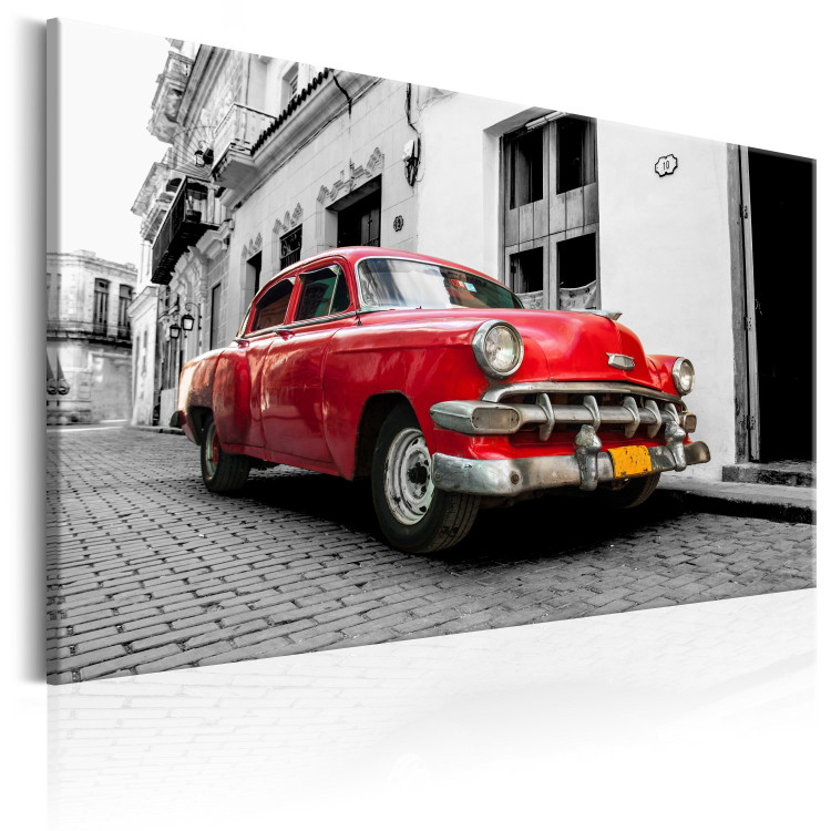 Canvas Cuban Classic Car (Red) 93957 additionalImage 2