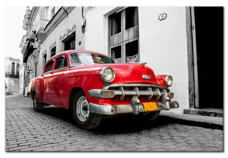 Canvas Cuban Classic Car (Red) 93957
