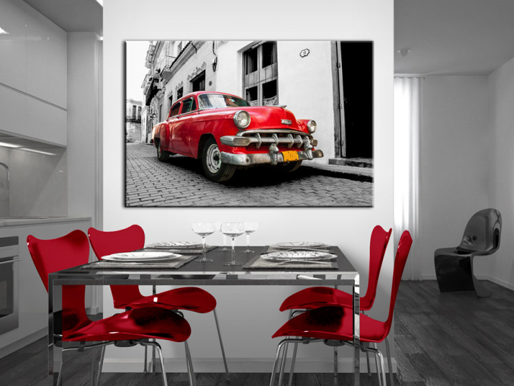 Canvas Cuban Classic Car (Red) 93957 additionalImage 3