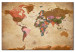 Cork Pinboard World Map: Brown Elegance [Cork Map] 96057 additionalThumb 2