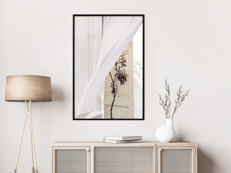Poster Mystery of the Wind - composition with plant against white architecture 129467 additionalImage 4
