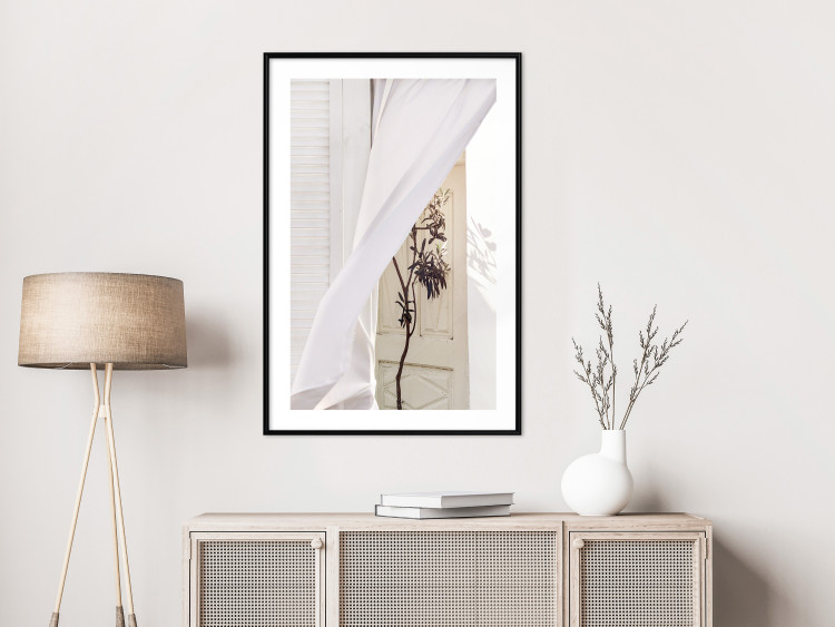 Poster Mystery of the Wind - composition with plant against white architecture 129467 additionalImage 18