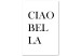 Canvas Italian text Hi beauty - black and white, typographic composition 135867
