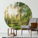 Round wallpaper Lush Forest - Tall Trees in the Rays of the Rising Sun 149167 additionalThumb 2